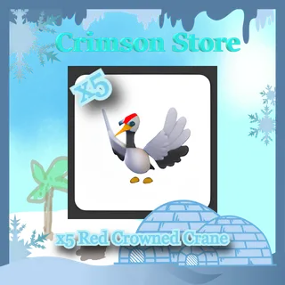 x5 Red Crowned Crane