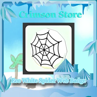 Eco White Spider Web Badge