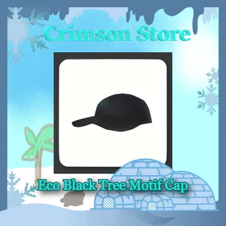 Eco Black Tree Motif Cap