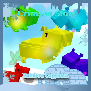 Rainbow Huge Capybara Weight 58.72 KG Age 100 - Grow a Garden - Grow a Garden