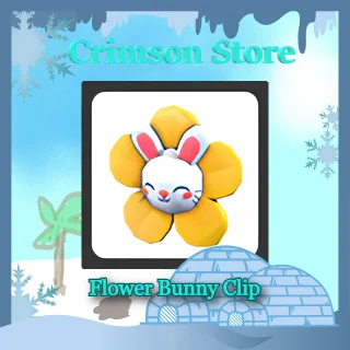 Flower Bunny Clip