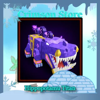 Colossal Shiny Gold Hippopotamu Titan