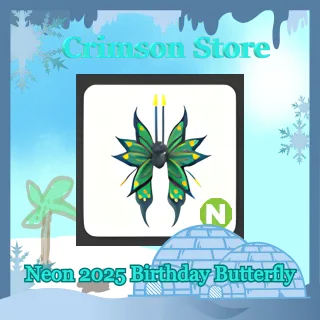 N 2025 Birthday Butterfly