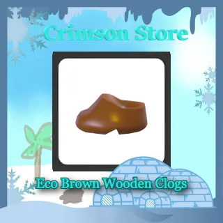 Eco Brown Wooden Clogs