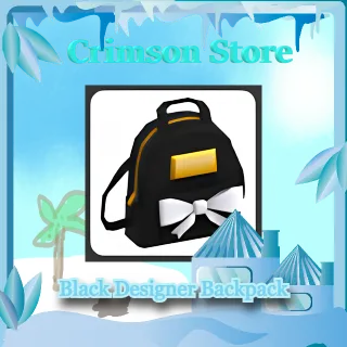 Black Designer Backpack