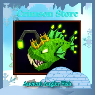 Divine Colossal Rainbow Glass Albino Ancient Angler Fish 