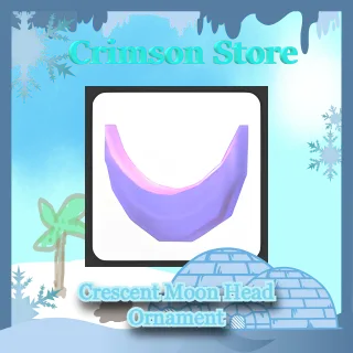 Crescent Moon Head Ornament