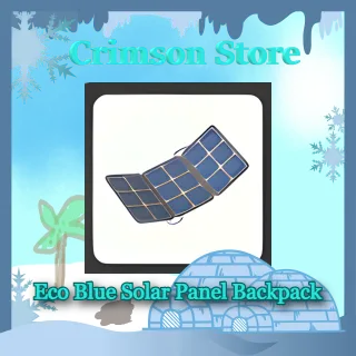 Eco Blue Solar Panel Backpack