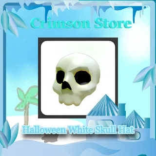 Halloween White Skull Hat