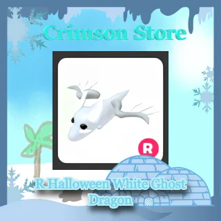 R Halloween White Ghost Dragon