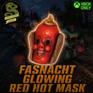 Fasnacht glowing red hot mask