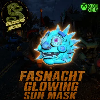 Fasnacht glowing sun mask