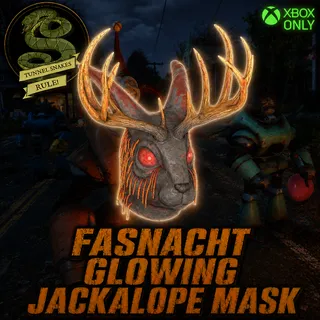 Fasnacht glowing jackalope mask