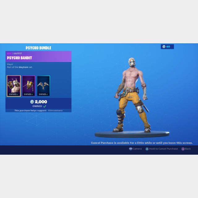 Psycho Bandit Outfit Fortnite Bundle Set Other Gameflip 5090