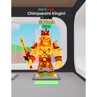 Ice and Fire Chimp King Brainrot FN