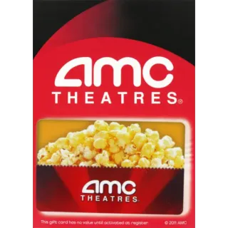 $100.00 AMC THEATRES Giftcard auto delivery 