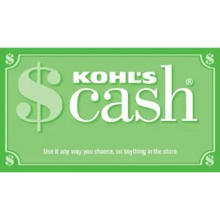 $50x1 KOHL'S CASH Auto delivery