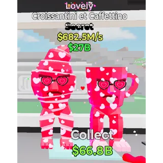 Fortnite Steal the Brainrot Lovely Croissantini et Caffettino 682.5M/s  NEW brainrot