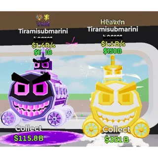 Fortnite Steal the Brainrot Void Tiramisubmarini 2 trait heaven Bundle