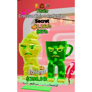 Fortnite Steal the Brainrot Toxic Croissantini et Caffettino 1.2b/s 3 traits