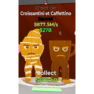 Fortnite Steal the Brainrot Chocolate Croissantini et Caffettino 877.5m/s