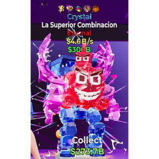 Fortnite Steal the Brainrot Crystal La Superior Combinacion 4.6B/s 5trait Super Rare New