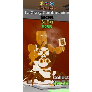 Fortnite Steal the Brainrot La Crazy Combinacion chcoclate 1B/s