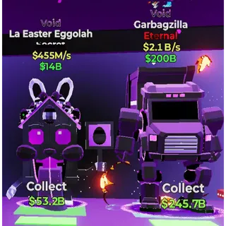Fortnite Steal the Brainrot Void Garbagazilla 2trsits 2.1b/s Void La Easter Eggolah Bundle