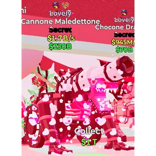 Fortnite Steal the Brainrot lovely Cannone Maledettone 1.7b/s 2trait