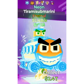 Fortnite Steal the Brainrot Neon Tiramisubmarini 2.4B/s 6 traited