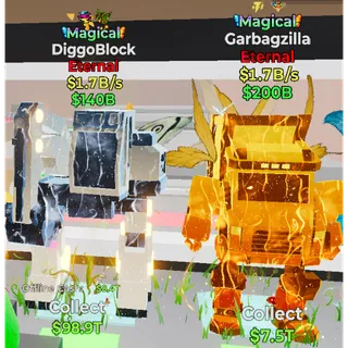 Fortnite Steal the Brainrot Magical Diggoblock Garbagzilla 2traited Bundle