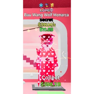 Fortnite Steal the Brainrot Bau Wang Wolf Monarca lovely 391m/s 3traits