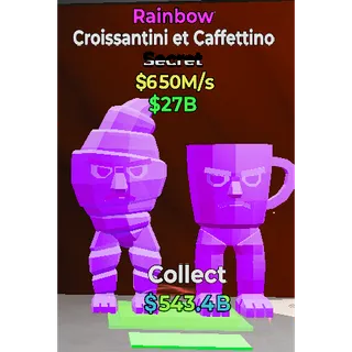 Fortnite Steal the Brainrot Rainbow Croissantini et Caffettino 650m/s