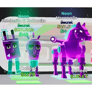 Fortnite Steal the Brainrot Neon Shtekerito El Bulbonito Meccavallo Bundle