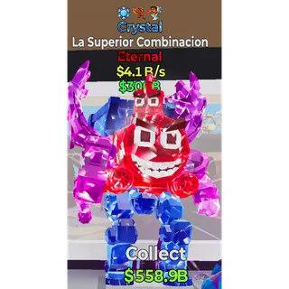 Fortnite Steal the Brainrot Crystal La Superior Combinacion 4.1B/s 3trait Super Rare New