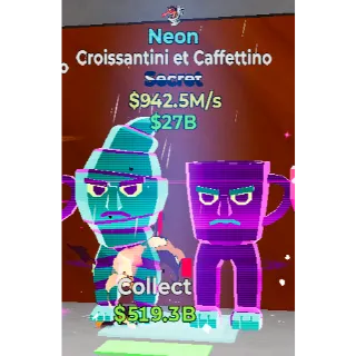 Fortnite Steal the Brainrot Neon Croissantini et Caffettino 1 traited 942.5m/s