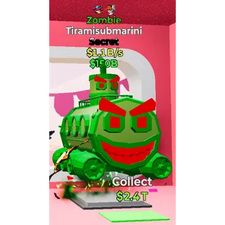 Fortnite Steal the Brainrot  Zombie Tiramisubmarini 1.1B/s