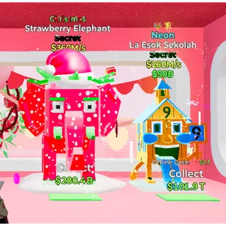 Fortnite Steal the Brainrot Bundle chrismas elephant & Neon La Esok