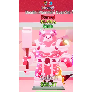 Fortnite Steal the Brainrot Lovely Bearini Plammini Guardini 1.5B/s 2traited super rare 0.2%