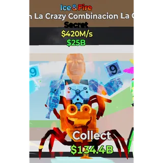 Fortnite Steal the Brainrot Ice&Fire La crazy cobinacion