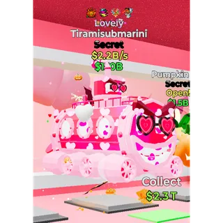 Fortnite Steal the Brainrot lovely Tiramisubmarini 2.2B/s 4 trait