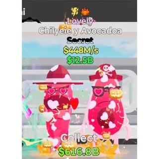 Fortnite Steal the Brainrot lovely chilyeie y avocadoa 448M/s 2 trait