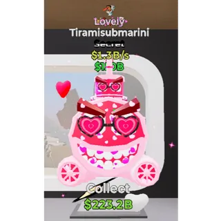 Fortnite Steal the Brainrot lovely Tiramisubmarini 1.3B/s