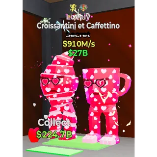 Fortnite Steal the Brainrot Lovely Croissantini et Caffettino 910M/S NEW brainrot