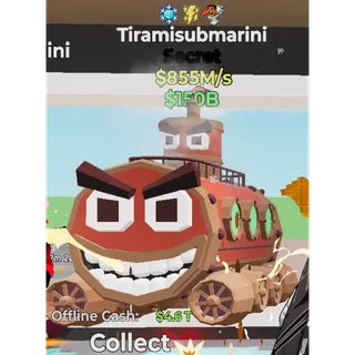 Fortnite Steal the Brainrot Tiramisubmarini 855m/s 4traits