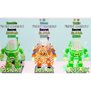 Fortnite Steal the Brainrot Toxic Zombie Neon fishini Mechinini 1.5B/s 3trait Bundle