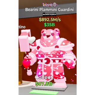 Fortnite Steal the Brainrot Lovely Bearini Plammini Guardini 892.5m/s