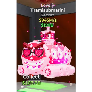 Fortnite Steal the Brainrot lovely Tiramisubmarini 945M/s