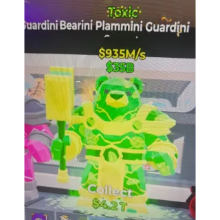 Fortnite Steal the Brainrot Toxic Bearini Plammini Guardini 935m/s