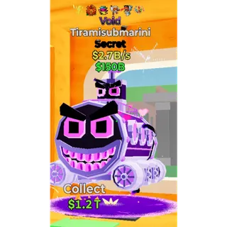 Fortnite Steal the Brainrot Void Tiramisubmarini 2.7B/s 6 traited EXTREMELY RARE 